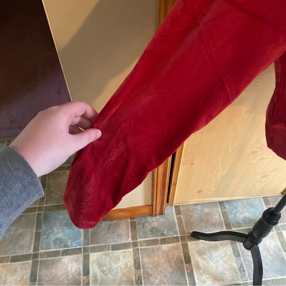 RBX • Velour Cowlneck Boxy Fit Sweatshirt in Red - Picture 12 of 14